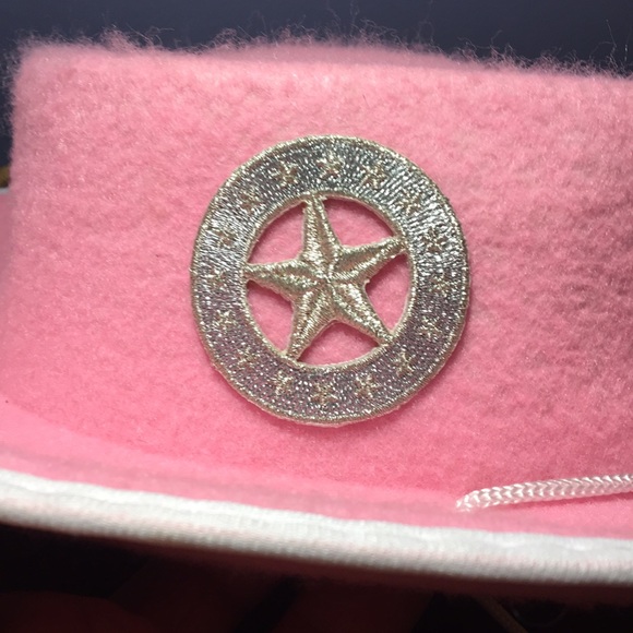 Girls pink felt cowgirl hat western 13” small Tweetsie style cap - Picture 2 of 11